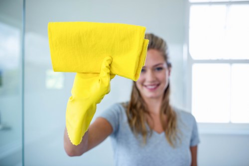 Professional carpet cleaning machine in use during a scheduled job